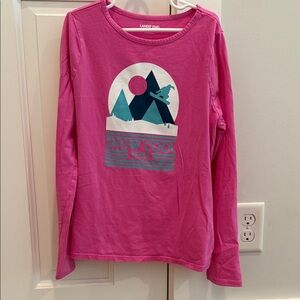 Lands' End Kids Fuchsia Long Sleeve Tee